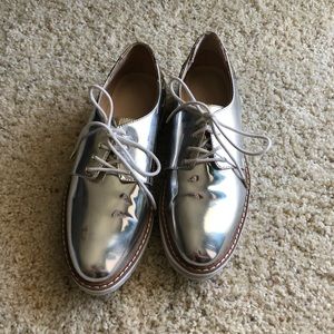 Zara Silver Shoes Sz. 35